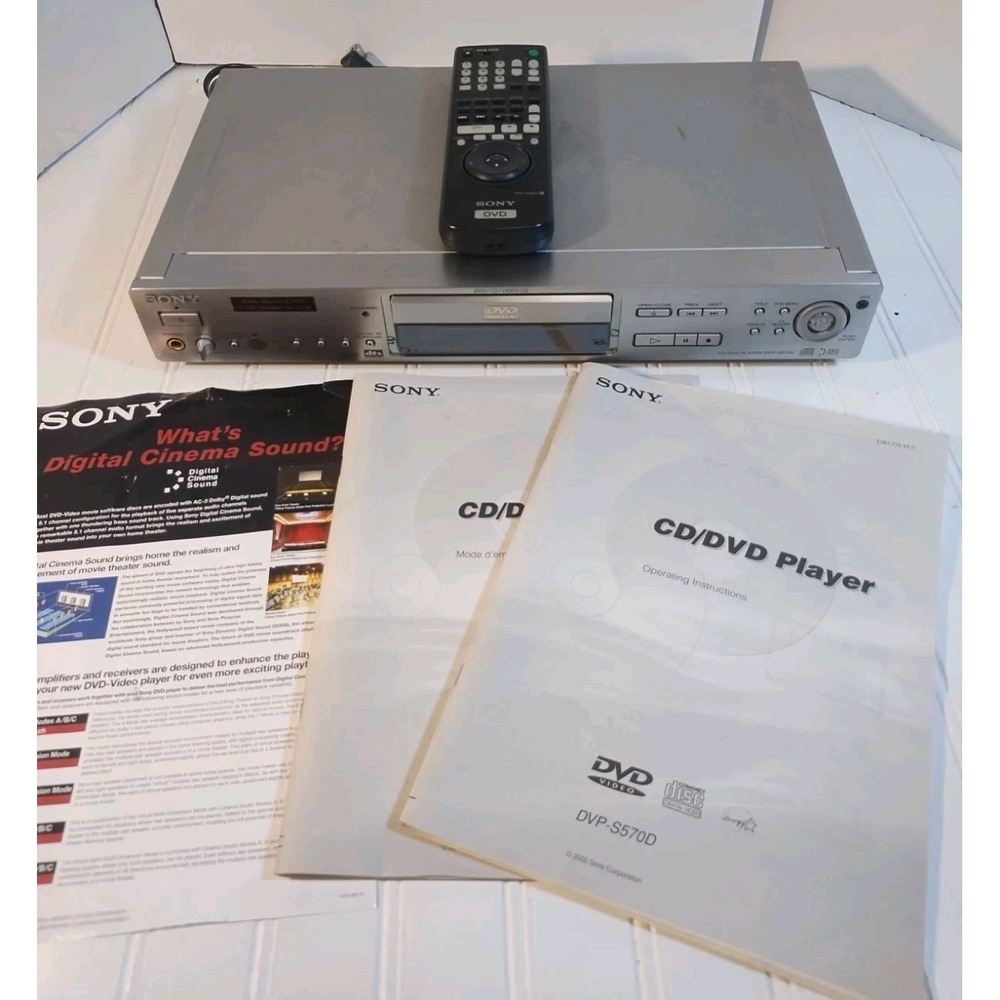 Sony DVP-S570D CD/DVD Player - With Remote - Tested & Works ✅✅